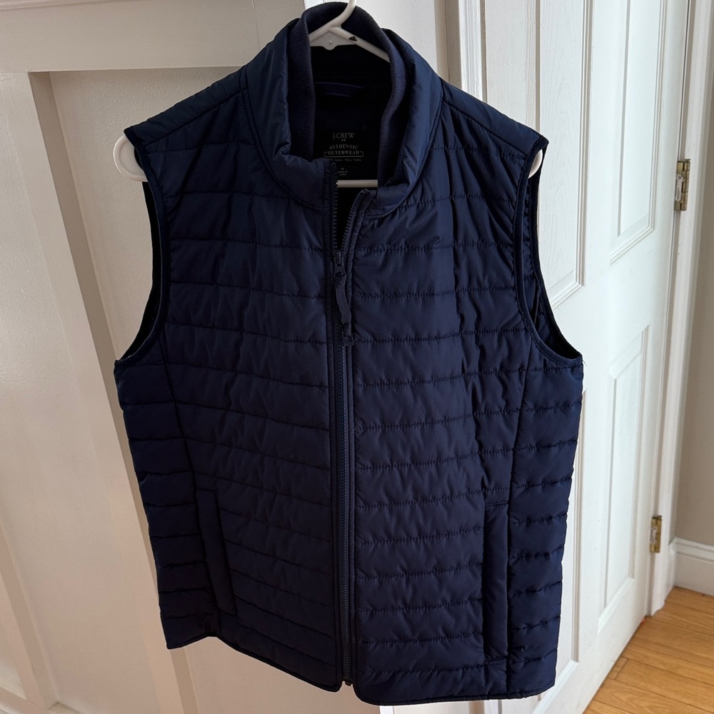 J. Crew Men's Dark Blue Puffer Vest